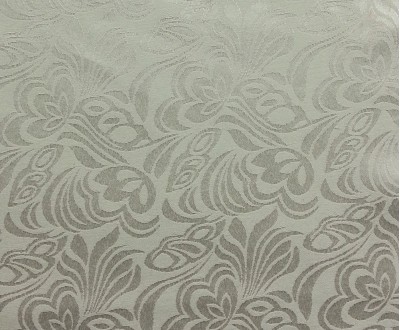 TB-FDN  提花桌布  枱布 100％滌  鬱金香-米白 花瓣紋 側面照